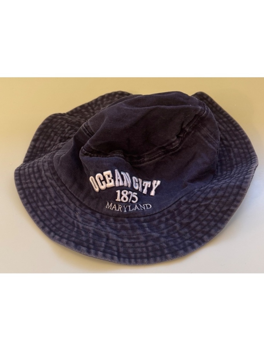 Sunsations Ocean City 1875 Maryland Navy Blue Cotton Bucket Hat
